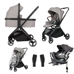 Topmark Kinderwagen 3 In 1 Diaz Taupe + Cabino Autostoel 360 I-Size & Base