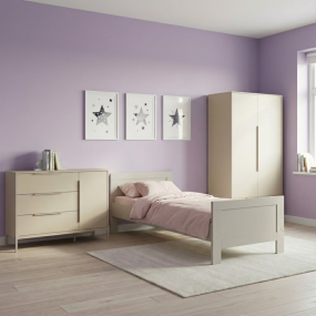 Tienerkamer Belmond Clay 3 Delig met Commode Belmond XL Clay en Kledingkast Belmond Clay