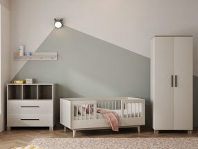 Cabino Peuterkamer Timo Clay 3 Delig met Commode Geneve en Kledingkast Geneve