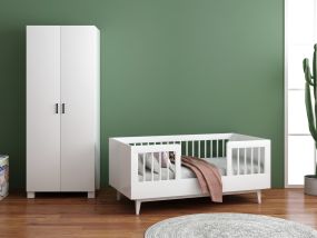 Cabino Peuterkamer Timo Wit 2 Delig met Mila Kledingkast