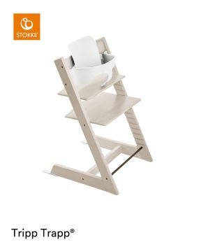 Stokke® Kinderstoel Tripp Trapp® White Wash + Stokke® Tripp Trapp® Baby Set² White