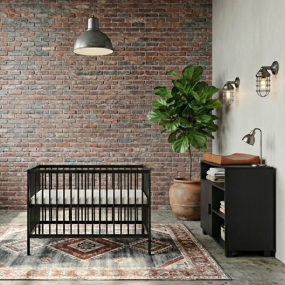 Born Lucky Babykamer Zwart 2-Delig met Babybed Mees & Commode Zoe