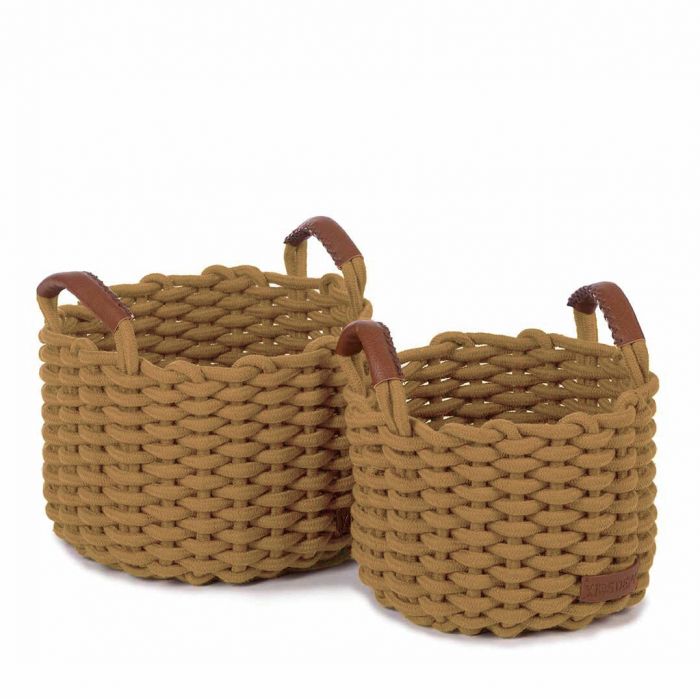 KidsDepot Set Opbergmanden M Korbo Oker | Baby \u0026 Tiener