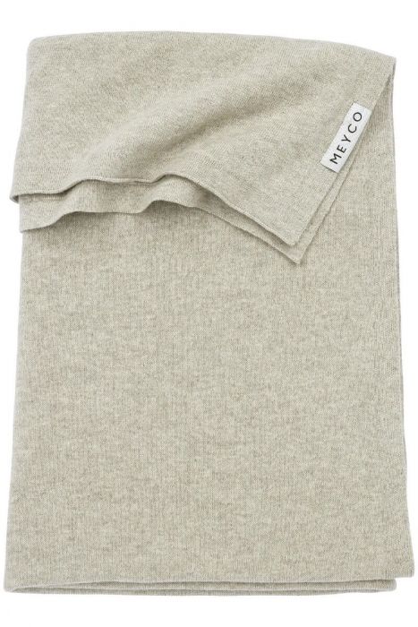 Meyco Ledikantdeken Knit Basic Sand Melange 100x 150 cm | Baby \u0026 Tiener  Megastore