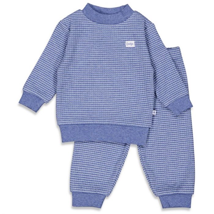 Feetje Pyjama Wafel Blue Melange Maat 74 Baby Tiener Megastore