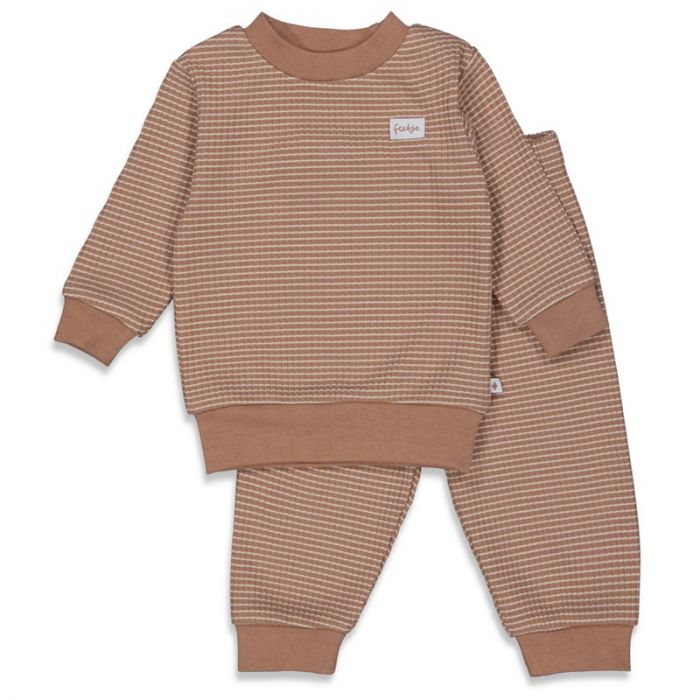 Feetje Pyjama Wafel Bruin Maat 74 Baby Tiener Megastore