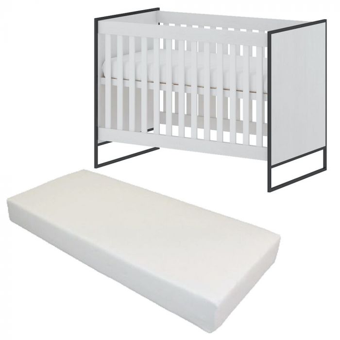 Instituut Panorama Vervelend Cabino Baby Bed Met Matras Dayley Wit 60 x 120 cm | Baby & Tiener