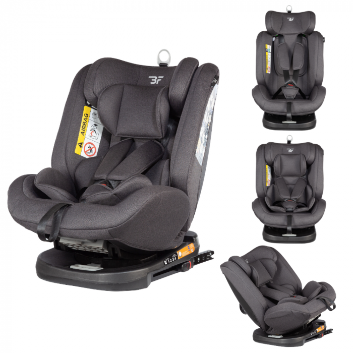 Bebies First Autostoel Groep 0/1/2/3 I-Size 360 Kiddo Grijs Baby