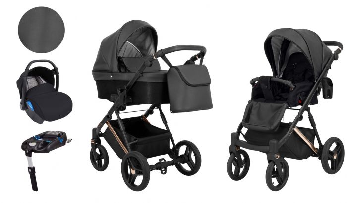 doorgaan Allergisch af hebben Born Lucky Kinderwagen 3 In 1 Lazzio Premium Zwart + Isofix Autostoel Base  | Baby & Tiener Megastore