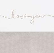 Jollein Wieglaken Love You Nougat 75 x 100 cm