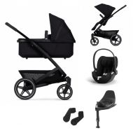 Joolz Geo3 Kinderwagen 3 In 1 Brilliant Black Met Cybex Autostoel Cloud T + Isofix Base + Autostoel Adapters