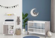 Cabino Babykamer Fresno White Grey 2 Delig
