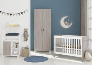 Cabino Babykamer Fresno White Grey 3 Delig