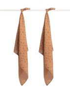 Jollein Hydrofiele Doeken 2 Stuks 115 x 115 cm Spot Caramel