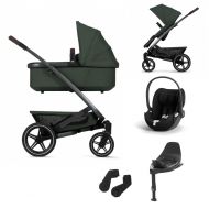Joolz Geo3 Kinderwagen 3 In 1 Urban Green Met Cybex Autostoel Cloud T + Isofix Base + Autostoel Adapters