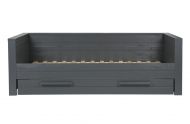 Woood Bedbank Met Bedlade Dennis Steel Grey Geborsteld