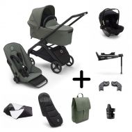 Bugaboo Kinderwagen 3 In 1 Dragonfly Black Forest Green Inclusief Accessoires