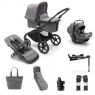 Bugaboo Kinderwagen 3 In 1 Fox 5 Compleet Black Grey Melange + Accessoires