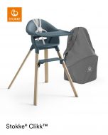 Stokke® Clikk™ Kinderstoel Fjord Blue + Reistas