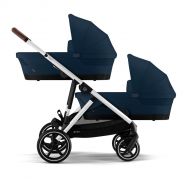 Cybex Tweeling Kinderwagen Gazelle S Silver Ocean Blue Navy Blue