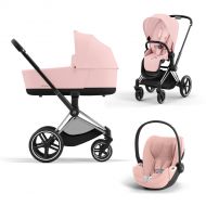 Cybex Priam Kinderwagen 3 In 1 Peach Pink Light Pink Style It Yourself Met Cybex Autostoel Cloud T