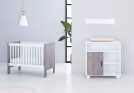 Cabino Babykamer Fresno White Grey 2 Delig