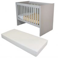 Cabino Baby Bed Met Matras Fresno Grijs 60 x 120 cm