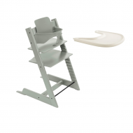 Stokke® Kinderstoel Tripp Trapp® Glacier Green + Baby Set™ + GRATIS Stokke Tray