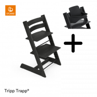 Stokke® Kinderstoel Tripp Trapp® Oak Black + GRATIS Baby Set™