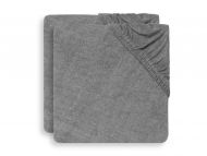Jollein Aankleedkussenhoes Badstof Storm Grey 50 x 70 cm 2 Stuks