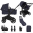 Bugaboo Donkey 6 Single Essential Bundle Black | Deep Indigo