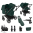 Bugaboo Donkey 6 Double Essential Bundle Black | Fern Green