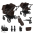 Bugaboo Donkey 6 Double Essential Bundle Black | Cocoa Brown