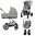 Cybex Kinderwagen 3 in 1 Balios S Lux Set S Stone Grey | Mid Grey