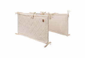 Jollein Boxbumper 180x30cm Check Knit Oatmeal