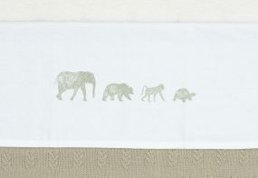 Jollein Wieglaken Animals Olive Green 75 x 100 cm