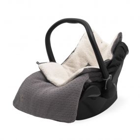 Jollein Voetenzak Groep 0+ Autostoel 3/5 Punts Bliss Knit Storm Grey