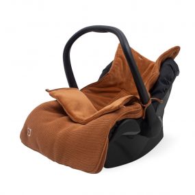 Jollein Voetenzak Groep 0+ Autostoel 3/5 Punts Basic Knit Caramel