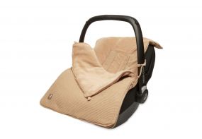 Jollein Voetenzak Groep 0+ Autostoel 3/5 Punts Gordel Basic Knit Biscuit