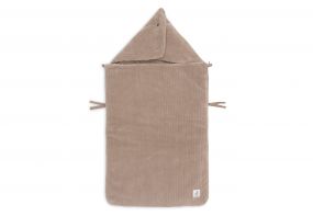 Jollein Voetenzak Groep 0+ 3/5 punts Gordel Cloudy Rib Milky Coffee