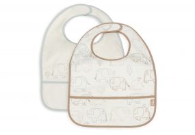 Jollein Slab Waterproof Elephant Tales - 2 Stuks