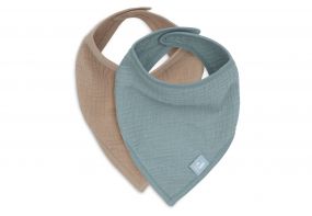 Jollein Slab Bandana Hydrofiel Sea Green/Biscuit (2pack)