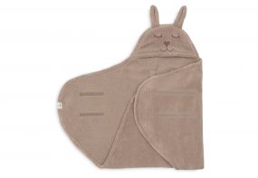 Jollein Wikkeldeken Bunny Cloudy Rib Milky Coffee
