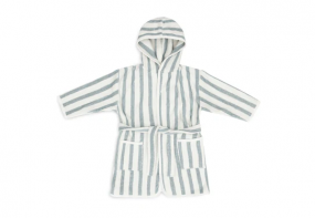 Jollein Badjas 1-2 year Stripe Terry Sea Green GOTS