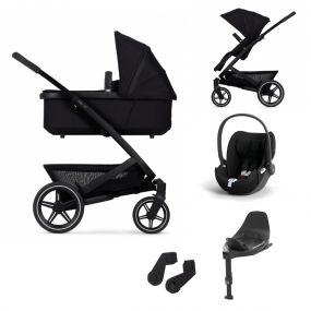 Joolz Geo3 Kinderwagen 3 In 1 Brilliant Black Met Cybex Autostoel Cloud T + Isofix Base + Autostoel Adapters