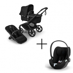 Bugaboo Kinderwagen 3 in 1 Fox 5 Renew Complete Black | Heritage Black + Cybex Autostoel Groep 0 Cloud T I Size Sepia Black