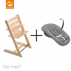 Stokke® Kinderstoel Tripp Trapp® Natural + Anthracite Newborn Set