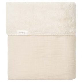 Koeka Ledikantdeken Teddy Faro Warm White 100x150