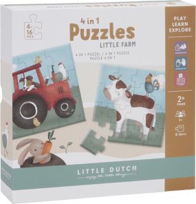 Little Dutch 4 in 1 Puzzel Little Farm FSC