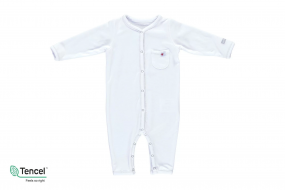 Puckababy Sleepsuit 3-6M Tencel White
